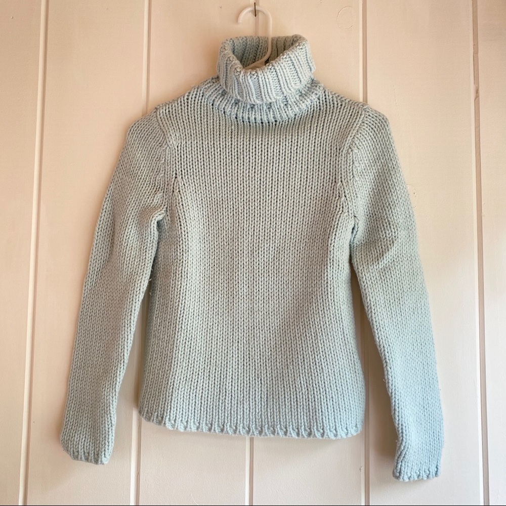 Light aqua Gap sweater